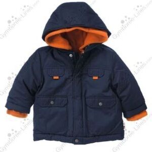 Janie and Jack Navy Jacket with Orange Striped Lining